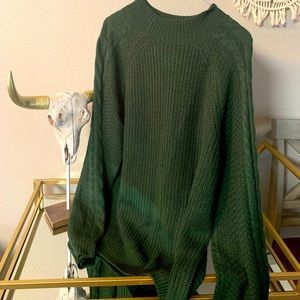 SHEIN 1X Emerald Green, high neck sweater